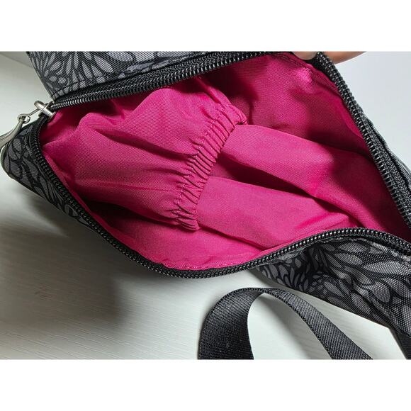 Baggallini Modern Classic Everywhere Midnight Blossom Crossbody Bag Purse Pink - Picture 11 of 11